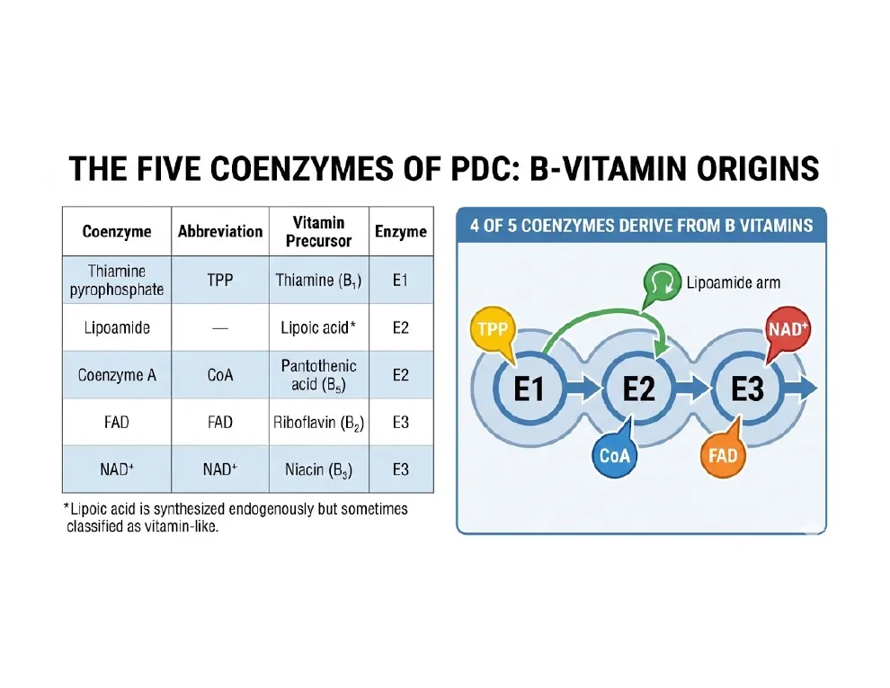 Five Coenzymes, Four From B Vitamins
